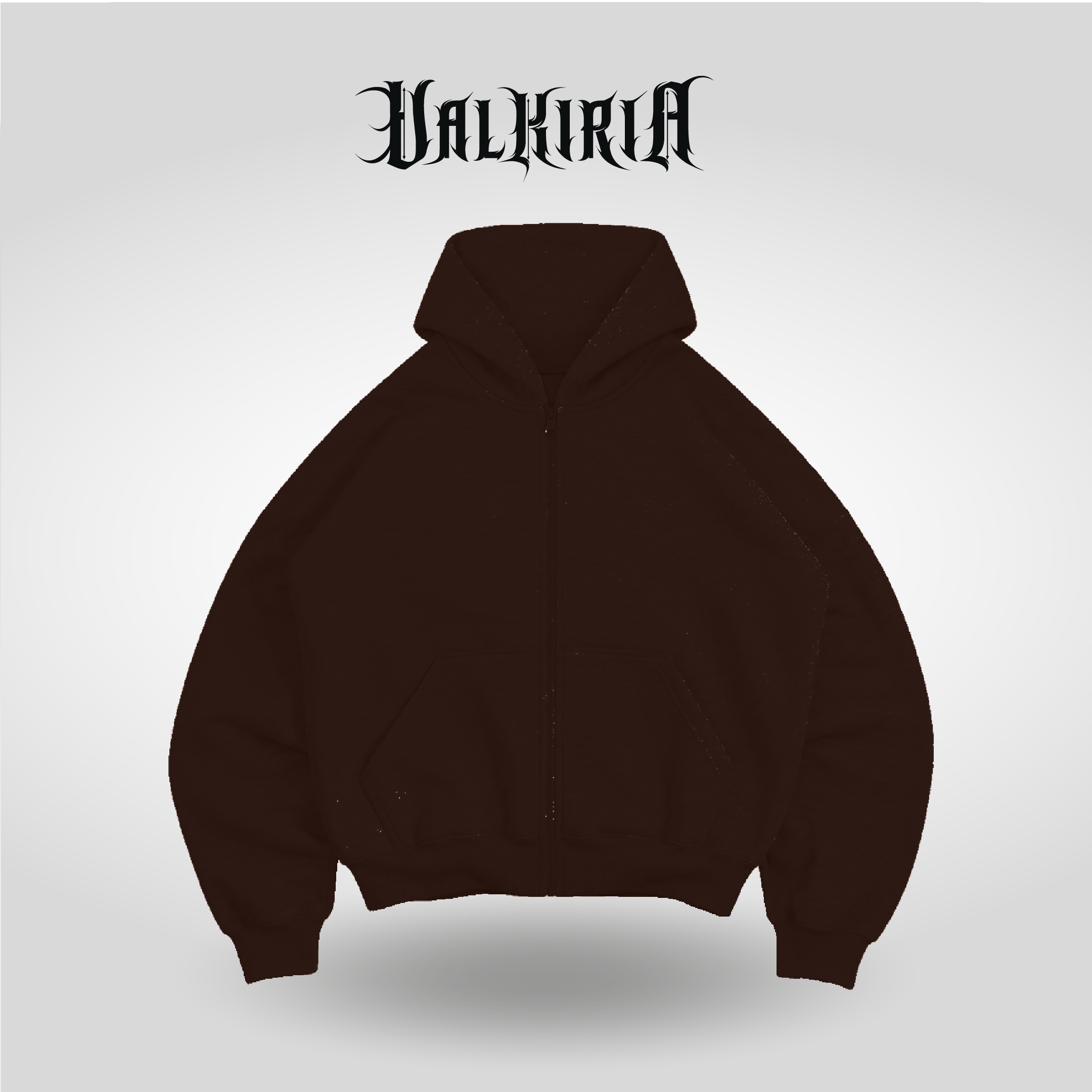 HODDIE BOXYFIT ZIPPER CAFÉ