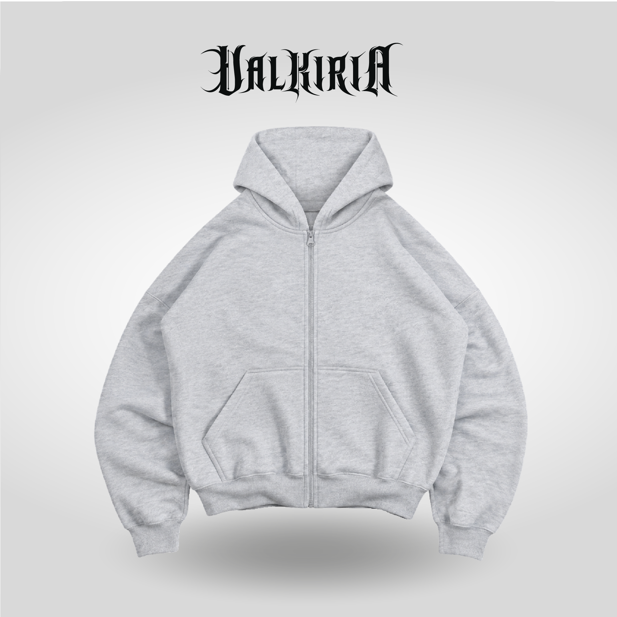 HODDIE BOXYFIT ZIPPER GRIS